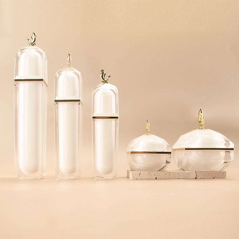 Luxury Acrylic 30ml 50ml 100ml 30g 50g acrylic bottles set Lotion Pump Bottle acrylic jar for cosmetic