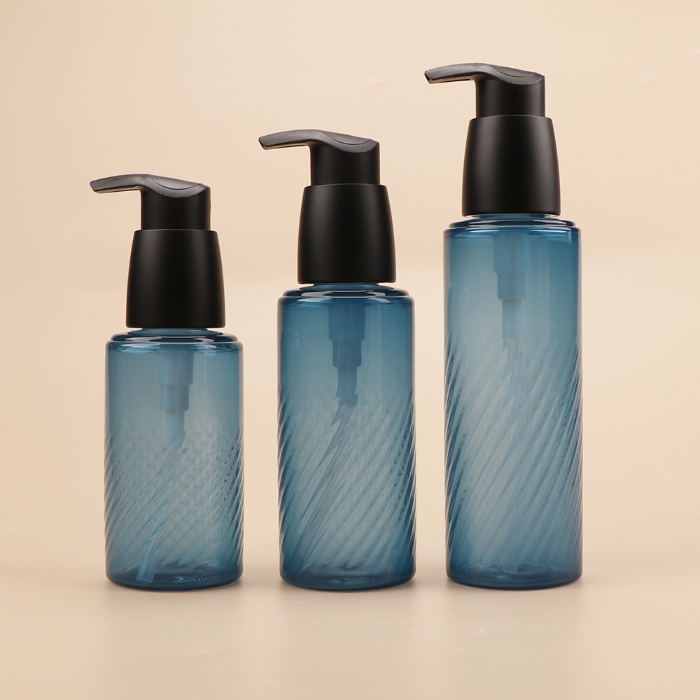 50ml 60ml 80ml Transparent PET Plastic Packaging Shampoo Lotion Dispenser Bottle With Pump