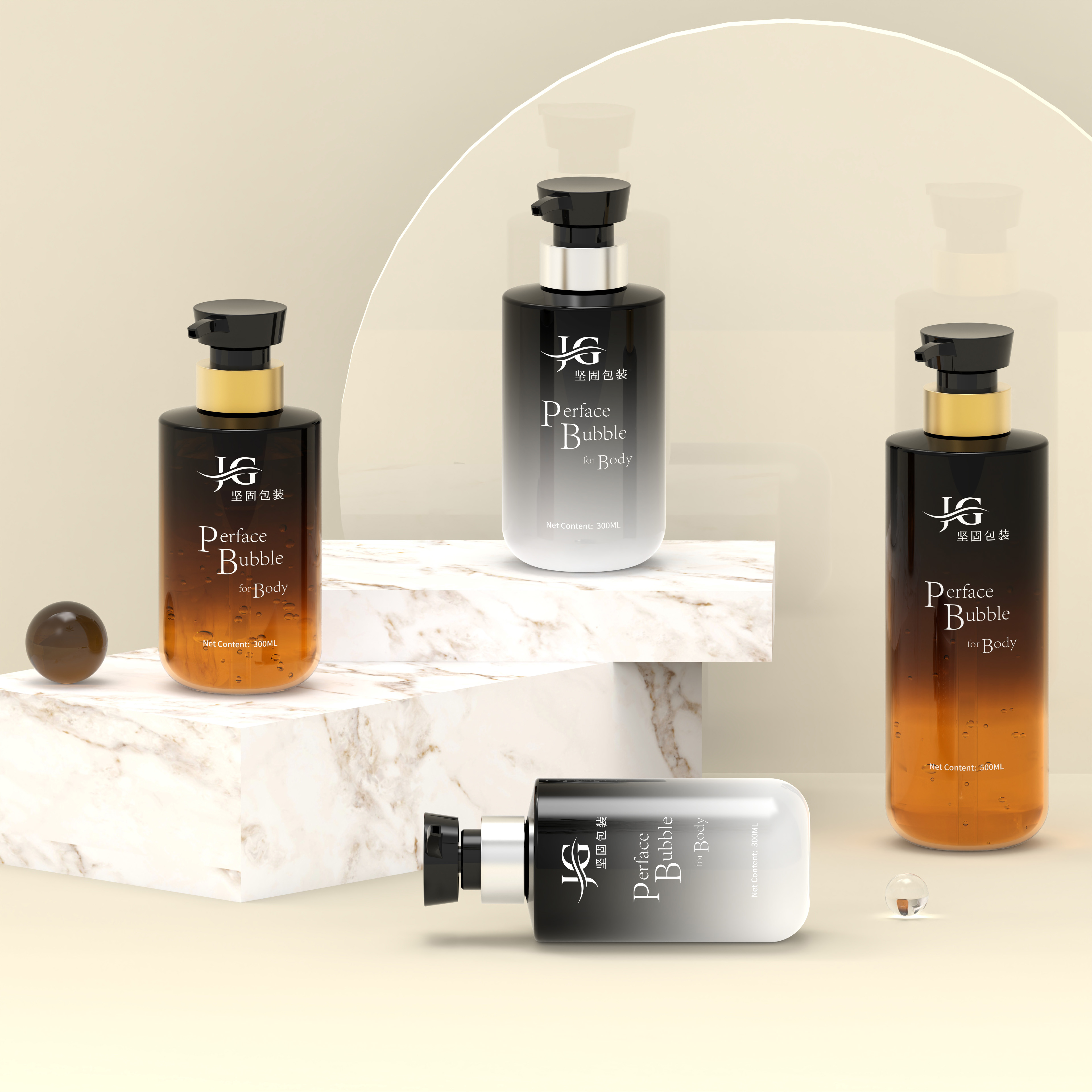 Hot selling pet care products round empty transparent packaging plastic bottle shampoo shower gel plastic bottle